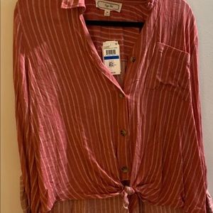 Hippie Rose long sleeve tie up blouse